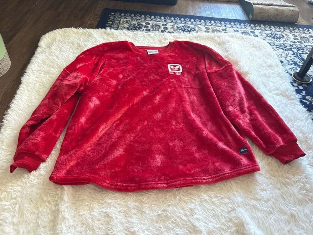 Walt Disney World Mickey Mouse Icon Red Plush Spirit Jersey Adult XL